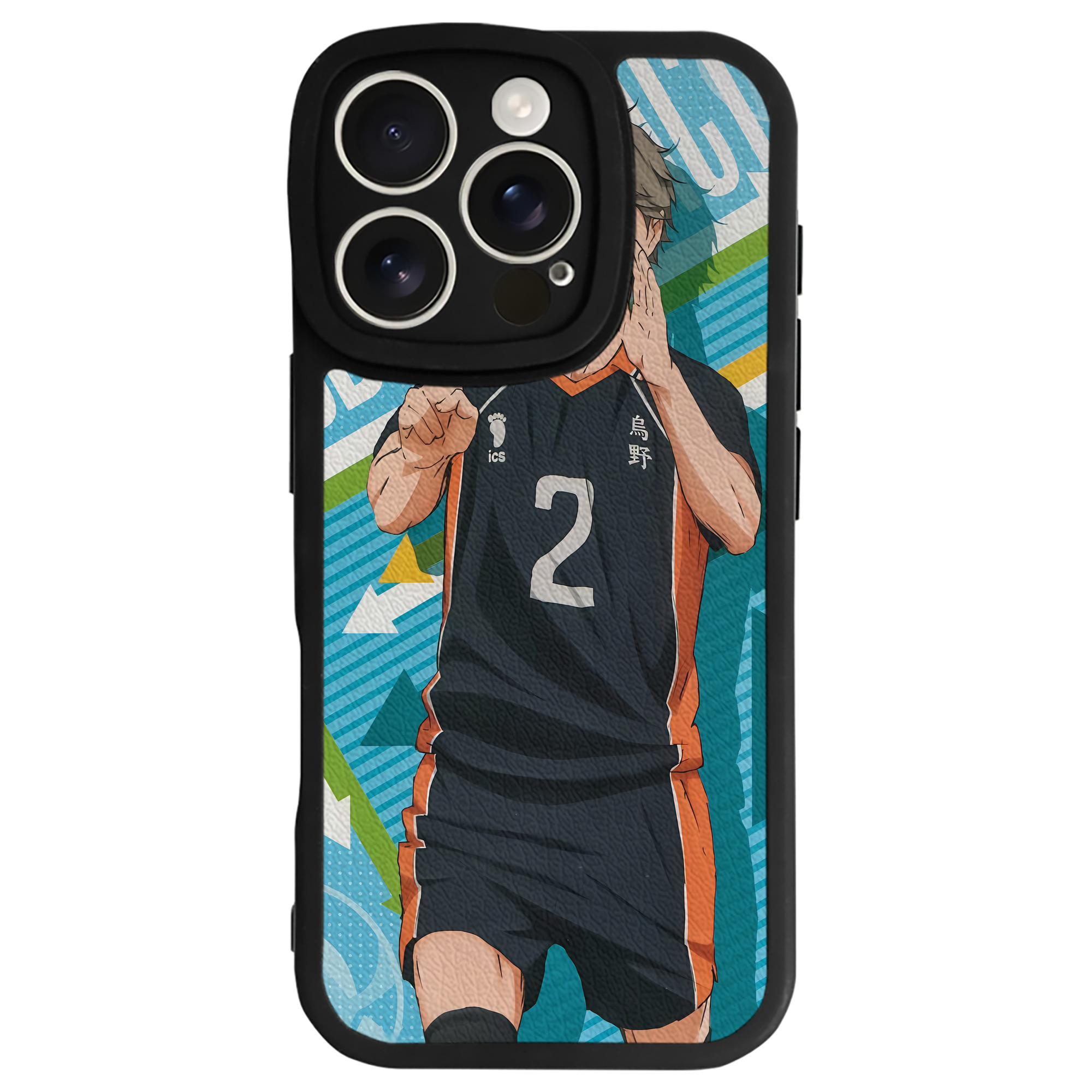 （画像用） ハイキュー!! Haikyu!! 【iPhone 16シリーズ対応】シリコンスマホケース（レザー調） 材質：シリコン
